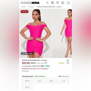 Ruched Fuschia Corset Dress Fashion Nova- In the mood dress